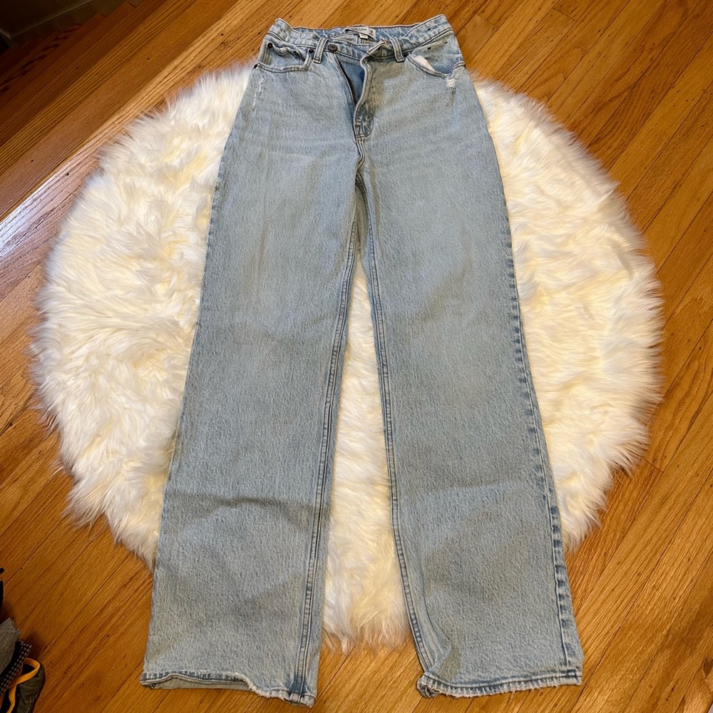 a&f criss-cross jeans